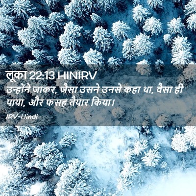 Picture 02 - लूका 22:13 HINIRV - उन्होंने जाकर, - Bible Verse Picture