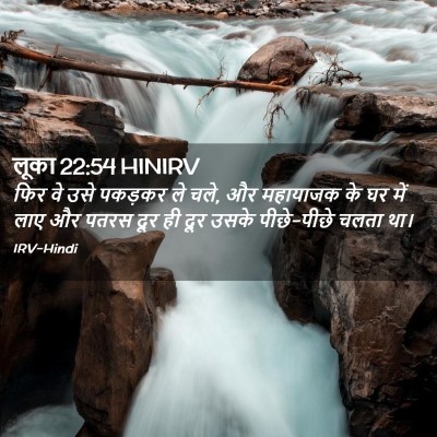 Picture 02 - लूका 22:54 HINIRV - फिर वे उसे पकड़कर - Bible Verse Picture