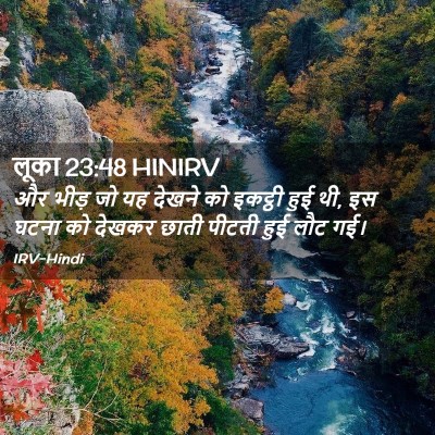 Picture 02 - लूका 23:48 HINIRV - और भीड़ जो यह देखने - Bible Verse Picture