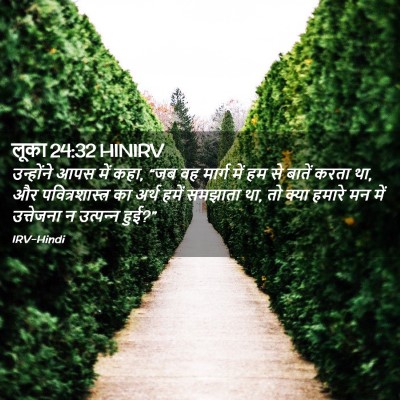 Picture 02 - लूका 24:32 HINIRV - उन्होंने आपस में - Bible Verse Picture