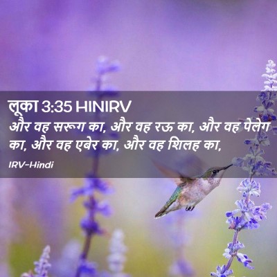 Picture 02 - लूका 3:35 HINIRV - और वह सरूग का, और वह - Bible Verse Picture