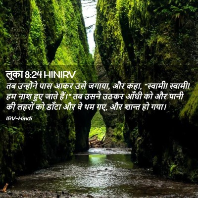 Picture 02 - लूका 8:24 HINIRV - तब उन्होंने पास - Bible Verse Picture