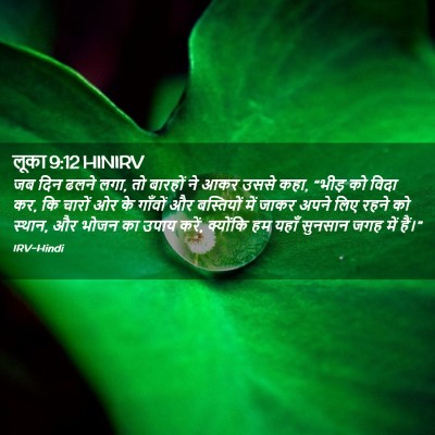 Picture 02 - लूका 9:12 HINIRV - जब दिन ढलने लगा, तो - Bible Verse Picture