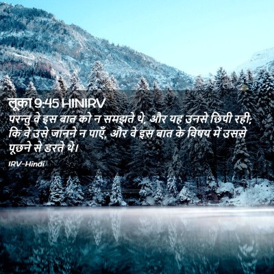 Picture 02 - लूका 9:45 HINIRV - परन्तु वे इस बात को - Bible Verse Picture