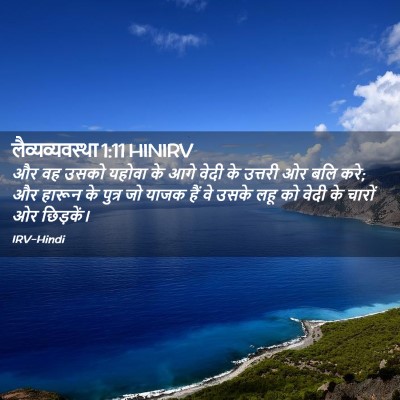 Picture 02 - लैव्यव्यवस्था 1:11 HINIRV - और वह उसको यहोवा के - Bible Verse Picture