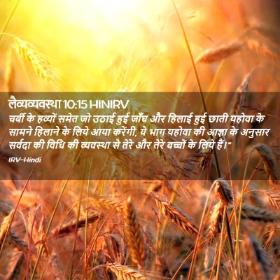 Picture 02 - लैव्यव्यवस्था 10:15 HINIRV - चर्बी के हव्यों - Bible Verse Picture