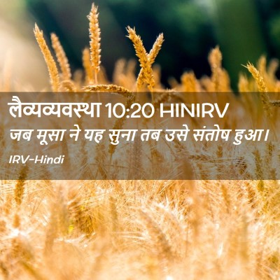 Picture 02 - लैव्यव्यवस्था 10:20 HINIRV - जब मूसा ने यह सुना - Bible Verse Picture
