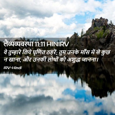 Picture 02 - लैव्यव्यवस्था 11:11 HINIRV - वे तुम्हारे लिये - Bible Verse Picture