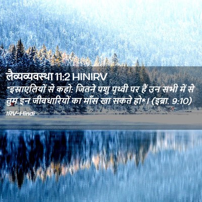 Picture 02 - लैव्यव्यवस्था 11:2 HINIRV - “इस्राएलियों से - Bible Verse Picture