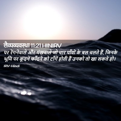 Picture 02 - लैव्यव्यवस्था 11:21 HINIRV - पर रेंगनेवाले और - Bible Verse Picture