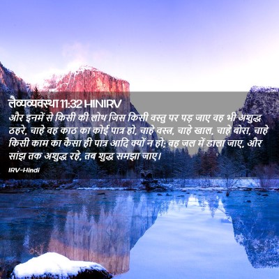 Picture 02 - लैव्यव्यवस्था 11:32 HINIRV - और इनमें से किसी की - Bible Verse Picture