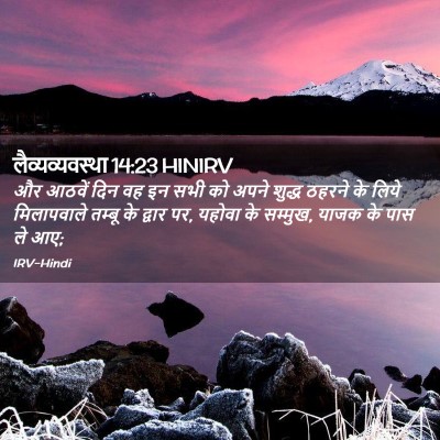Picture 02 - लैव्यव्यवस्था 14:23 HINIRV - और आठवें दिन वह इन - Bible Verse Picture