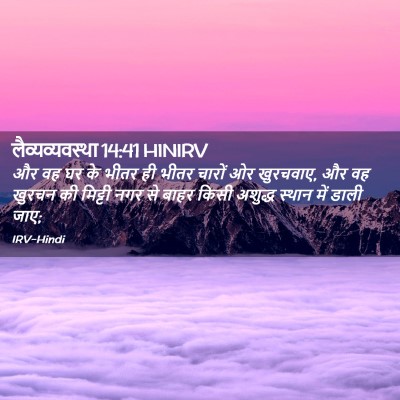 Picture 02 - लैव्यव्यवस्था 14:41 HINIRV - और वह घर के भीतर ही - Bible Verse Picture