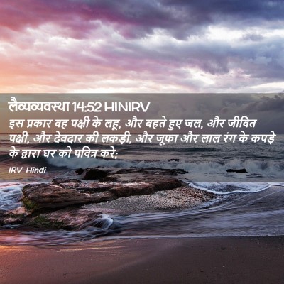 Picture 02 - लैव्यव्यवस्था 14:52 HINIRV - इस प्रकार वह पक्षी - Bible Verse Picture