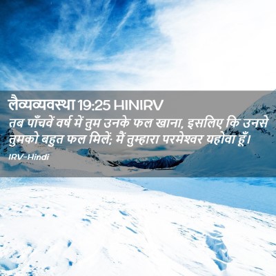 Picture 02 - लैव्यव्यवस्था 19:25 HINIRV - तब पाँचवें वर्ष - Bible Verse Picture