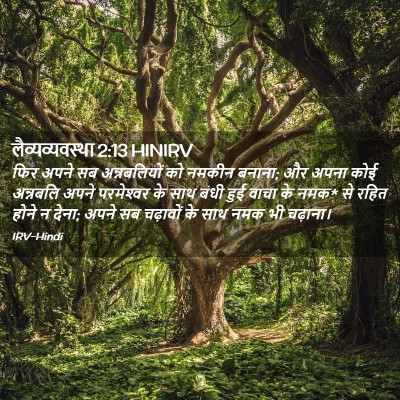 Picture 02 - लैव्यव्यवस्था 2:13 HINIRV - फिर अपने सब - Bible Verse Picture