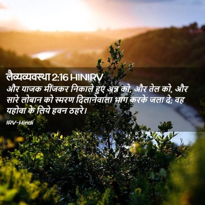 Picture 02 - लैव्यव्यवस्था 2:16 HINIRV - और याजक मींजकर - Bible Verse Picture