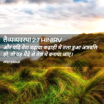 Picture 02 - लैव्यव्यवस्था 2:7 HINIRV - और यदि तेरा चढ़ावा - Bible Verse Picture