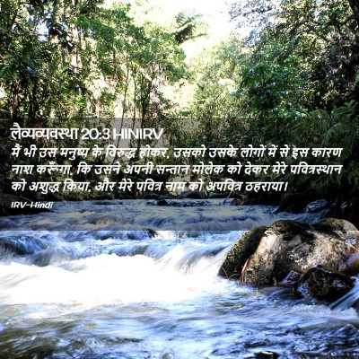Picture 02 - लैव्यव्यवस्था 20:3 HINIRV - मैं भी उस मनुष्य के - Bible Verse Picture