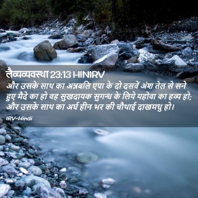 Picture 02 - लैव्यव्यवस्था 23:13 HINIRV - और उसके साथ का - Bible Verse Picture