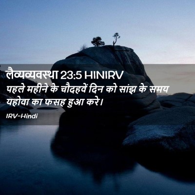 Picture 02 - लैव्यव्यवस्था 23:5 HINIRV - पहले महीने के - Bible Verse Picture