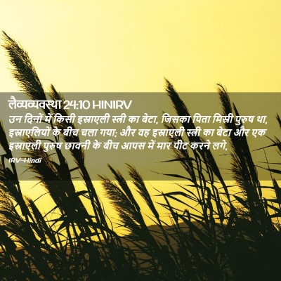 Picture 02 - लैव्यव्यवस्था 24:10 HINIRV - उन दिनों में किसी - Bible Verse Picture