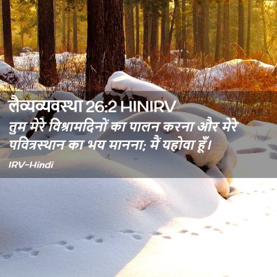 Picture 02 - लैव्यव्यवस्था 26:2 HINIRV - तुम मेरे - Bible Verse Picture