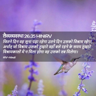 Picture 02 - लैव्यव्यवस्था 26:35 HINIRV - जितने दिन वह सूना - Bible Verse Picture