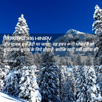 Picture 02 - लैव्यव्यवस्था 3:16 HINIRV - और याजक इन्हें - Bible Verse Picture