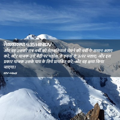 Picture 02 - लैव्यव्यवस्था 4:35 HINIRV - और वह उसकी सब चर्बी - Bible Verse Picture