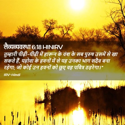 Picture 02 - लैव्यव्यवस्था 6:18 HINIRV - तुम्हारी - Bible Verse Picture