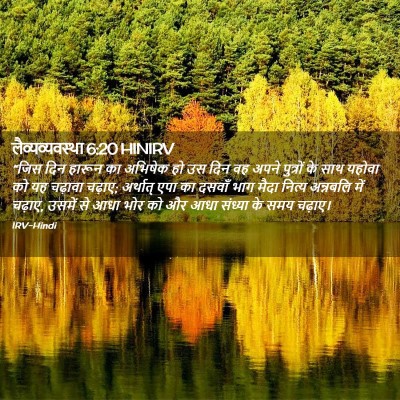 Picture 02 - लैव्यव्यवस्था 6:20 HINIRV - “जिस दिन हारून का - Bible Verse Picture
