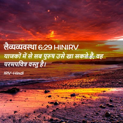 Picture 02 - लैव्यव्यवस्था 6:29 HINIRV - याजकों में से सब - Bible Verse Picture