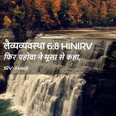 Picture 02 - लैव्यव्यवस्था 6:8 HINIRV - फिर यहोवा ने मूसा - Bible Verse Picture
