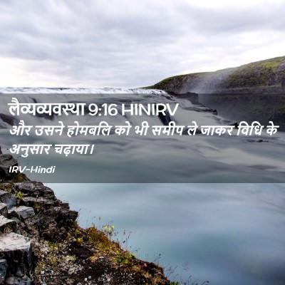 Picture 02 - लैव्यव्यवस्था 9:16 HINIRV - और उसने होमबलि को - Bible Verse Picture