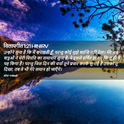Picture 02 - विलापगीत 1:21 HINIRV - उन्होंने सुना है - Bible Verse Picture