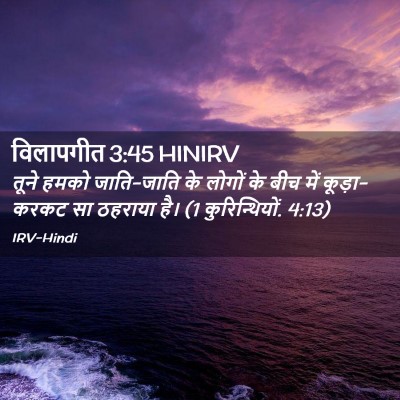 Picture 02 - विलापगीत 3:45 HINIRV - तूने हमको - Bible Verse Picture