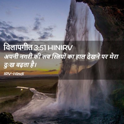Picture 02 - विलापगीत 3:51 HINIRV - अपनी नगरी की सब - Bible Verse Picture