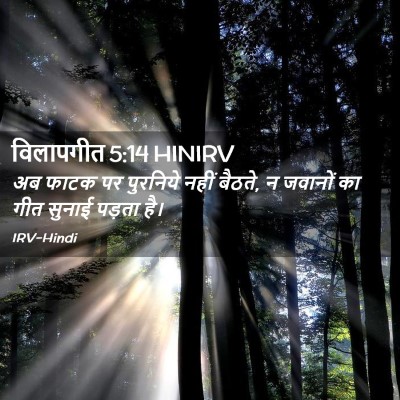 Picture 02 - विलापगीत 5:14 HINIRV - अब फाटक पर पुरनिये - Bible Verse Picture