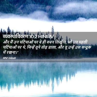 Picture 02 - व्यवस्थाविवरण 10:2 HINIRV - और मैं उन पटियाओं - Bible Verse Picture