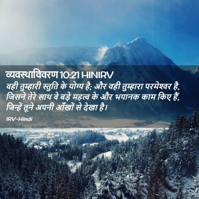 Picture 02 - व्यवस्थाविवरण 10:21 HINIRV - वही तुम्हारी - Bible Verse Picture
