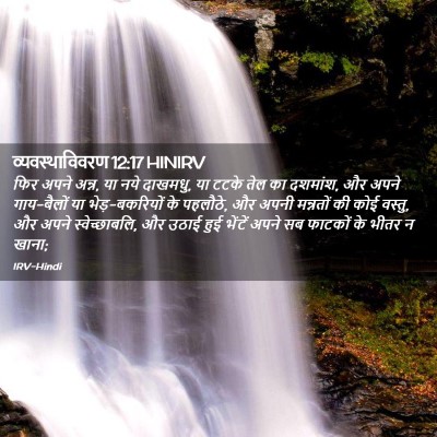 Picture 02 - व्यवस्थाविवरण 12:17 HINIRV - फिर अपने अन्न, या - Bible Verse Picture
