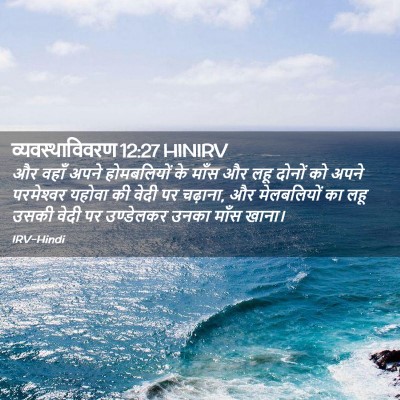 Picture 02 - व्यवस्थाविवरण 12:27 HINIRV - और वहाँ अपने - Bible Verse Picture