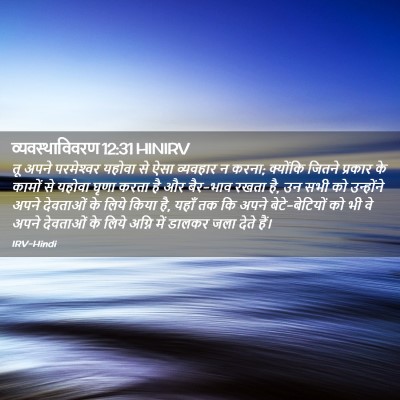 Picture 02 - व्यवस्थाविवरण 12:31 HINIRV - तू अपने परमेश्‍वर - Bible Verse Picture