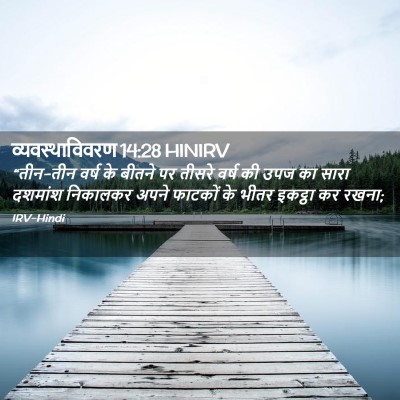 Picture 02 - व्यवस्थाविवरण 14:28 HINIRV - “तीन-तीन वर्ष के - Bible Verse Picture