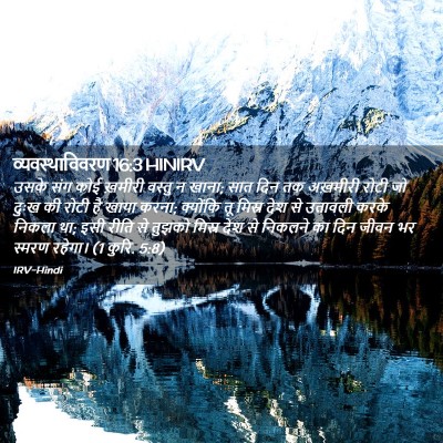 Picture 02 - व्यवस्थाविवरण 16:3 HINIRV - उसके संग कोई - Bible Verse Picture