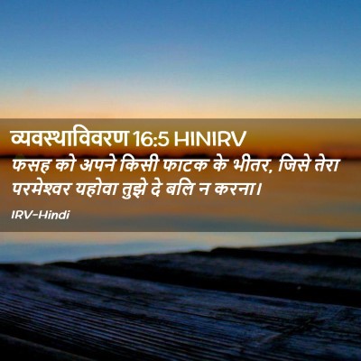 Picture 02 - व्यवस्थाविवरण 16:5 HINIRV - फसह को अपने किसी - Bible Verse Picture