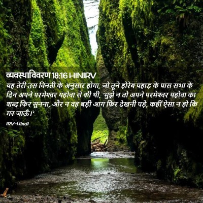 Picture 02 - व्यवस्थाविवरण 18:16 HINIRV - यह तेरी उस विनती के - Bible Verse Picture