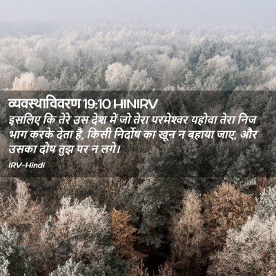 Picture 02 - व्यवस्थाविवरण 19:10 HINIRV - इसलिए कि तेरे उस - Bible Verse Picture