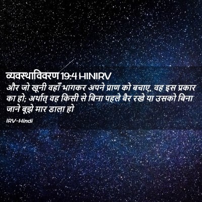 Picture 02 - व्यवस्थाविवरण 19:4 HINIRV - और जो खूनी वहाँ - Bible Verse Picture